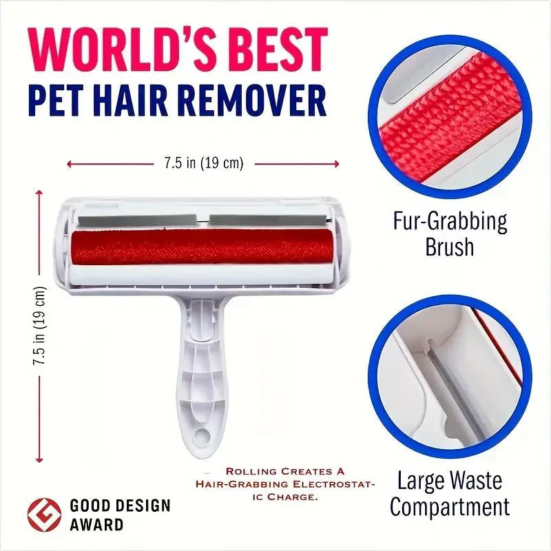 Reusable Pet Hair Remover Roller Cat & Dog, Furniture, Bedding, Car,